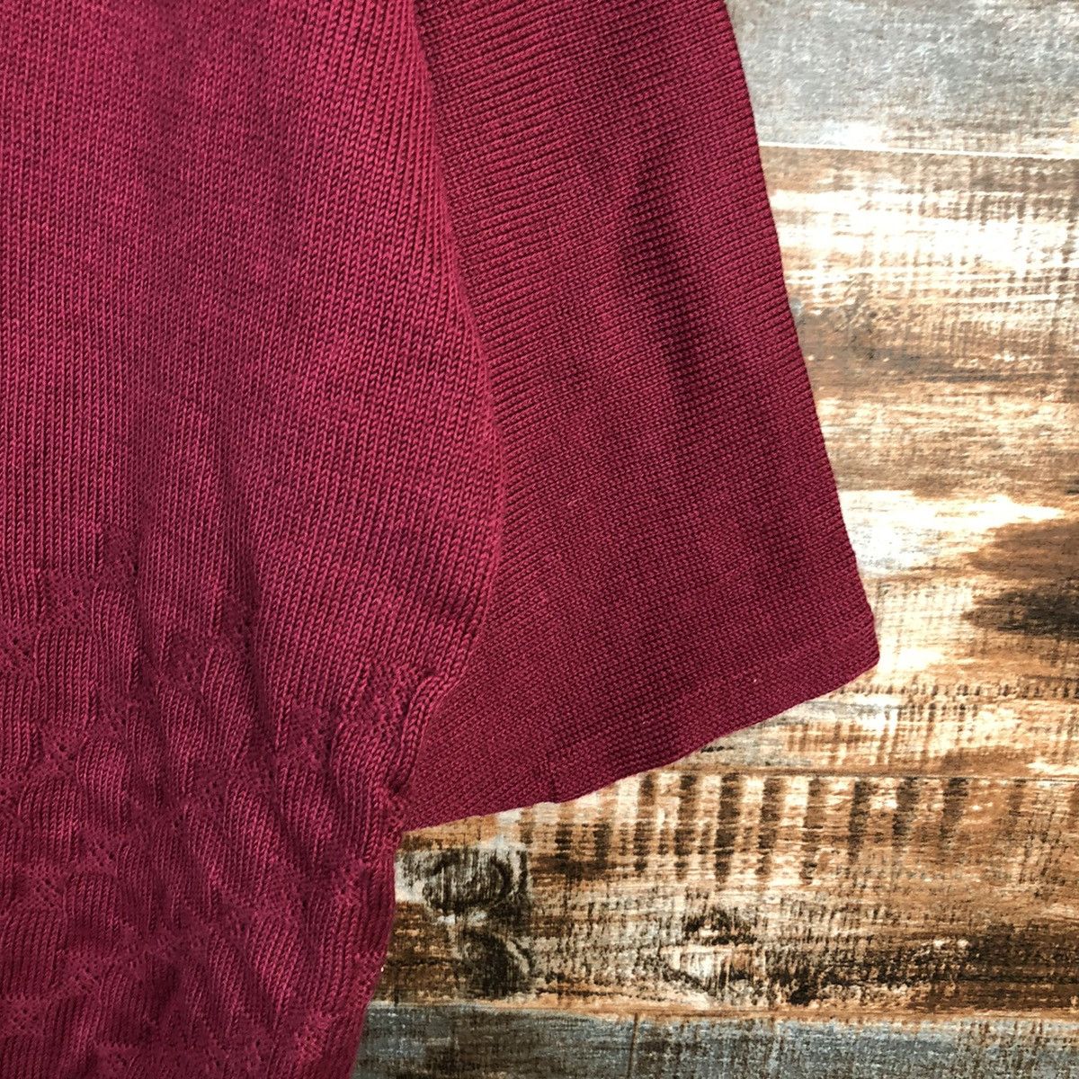 Vintage Japan vintage cardigan Maroon Kimono #A2487 Size US L / EU 52-54 / 3 - 8 Thumbnail