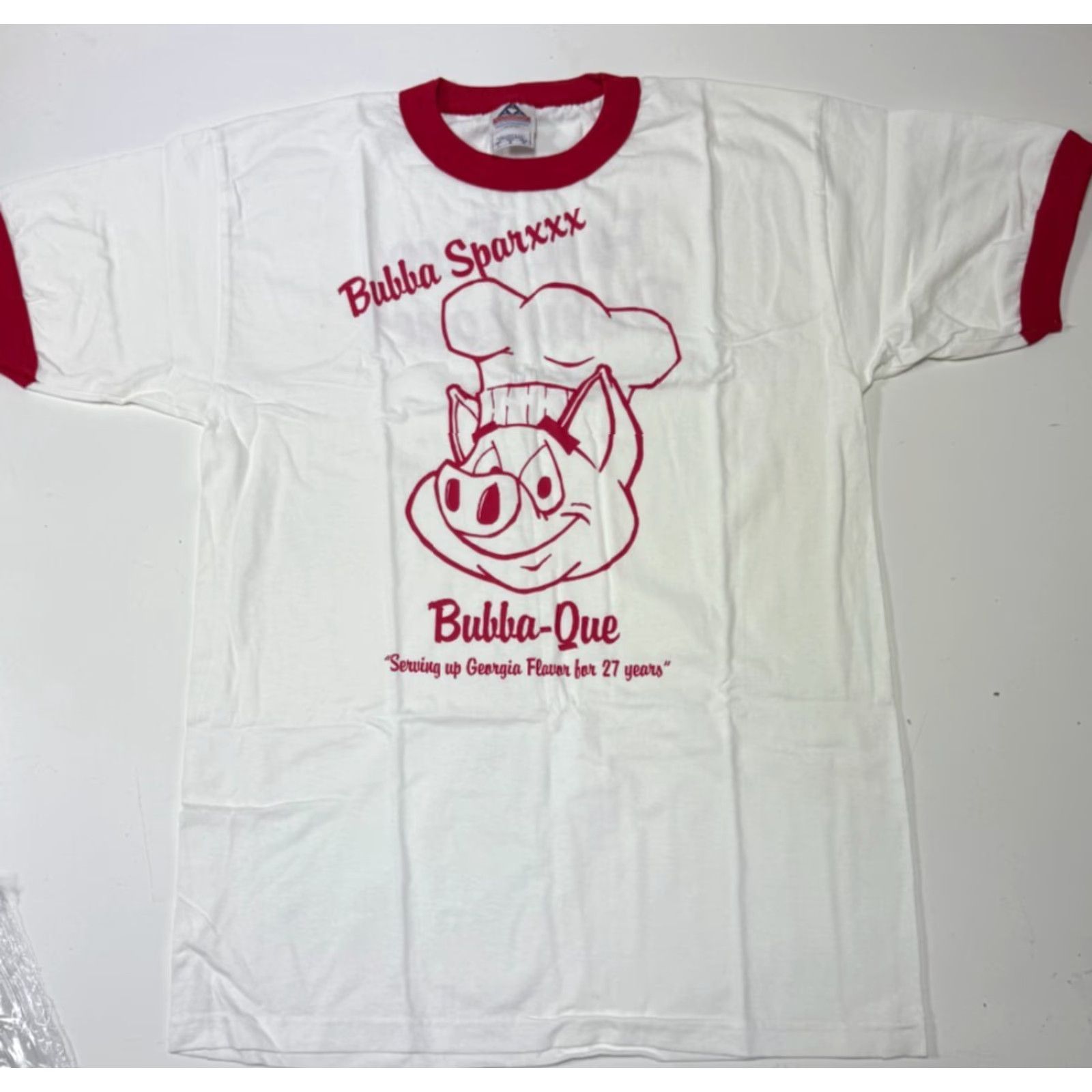 AAA VINTAGE 2000 BUBBA SPARXXX BUBBA-QUE T-Shirt LARGE White Promotional Unisex Size US L / EU 52-54 / 3 - 2 Thumbnail