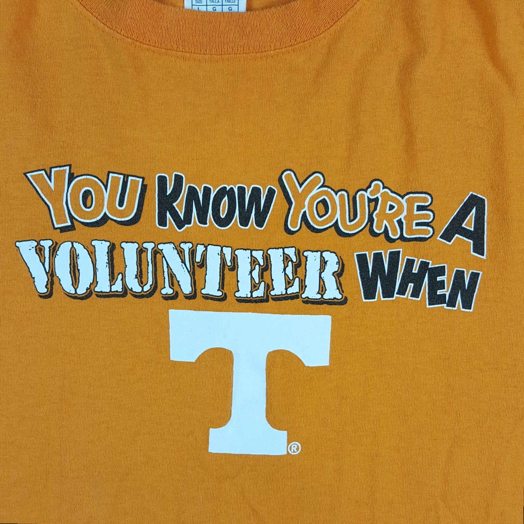 Vintage VINTAGE 90s Tennessee Volunteers T-Shirt L Orange Cotton Funny College Football Mens Size US L / EU 52-54 / 3 - 3 Thumbnail