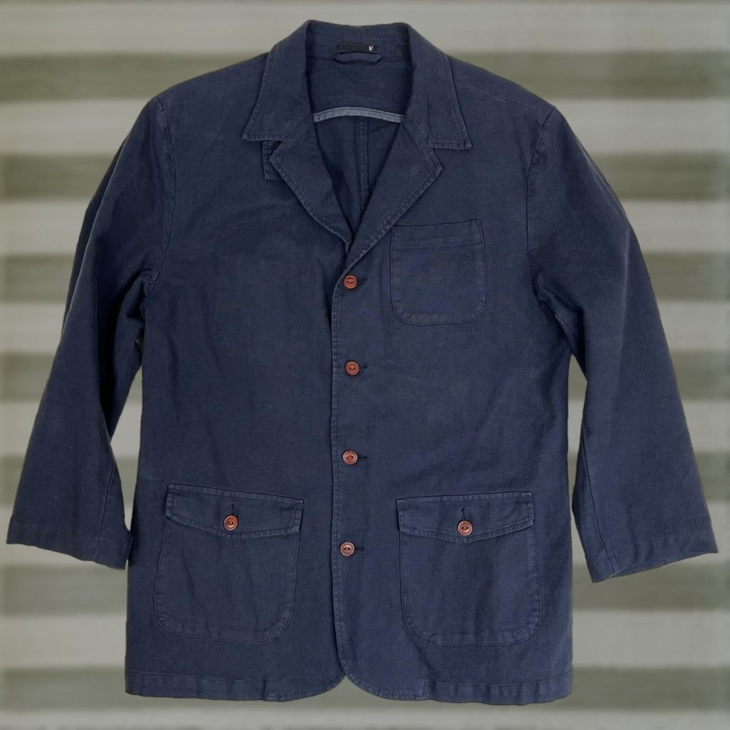 Vintage Linksoul Men’s 4-Button Blazer Jacket Navy XL Blazer Jackets Clothing Men’s XL Navy Classic Size 46R - 1 Thumbnail