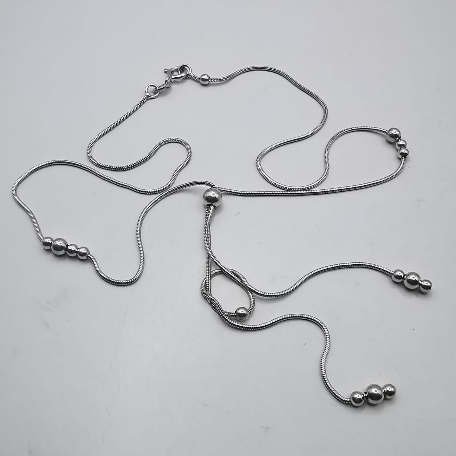 Sterling Silver Vintage Jewelry Chain, 925 Sterling Silver, Signed 6.75g Size ONE SIZE - 4 Thumbnail