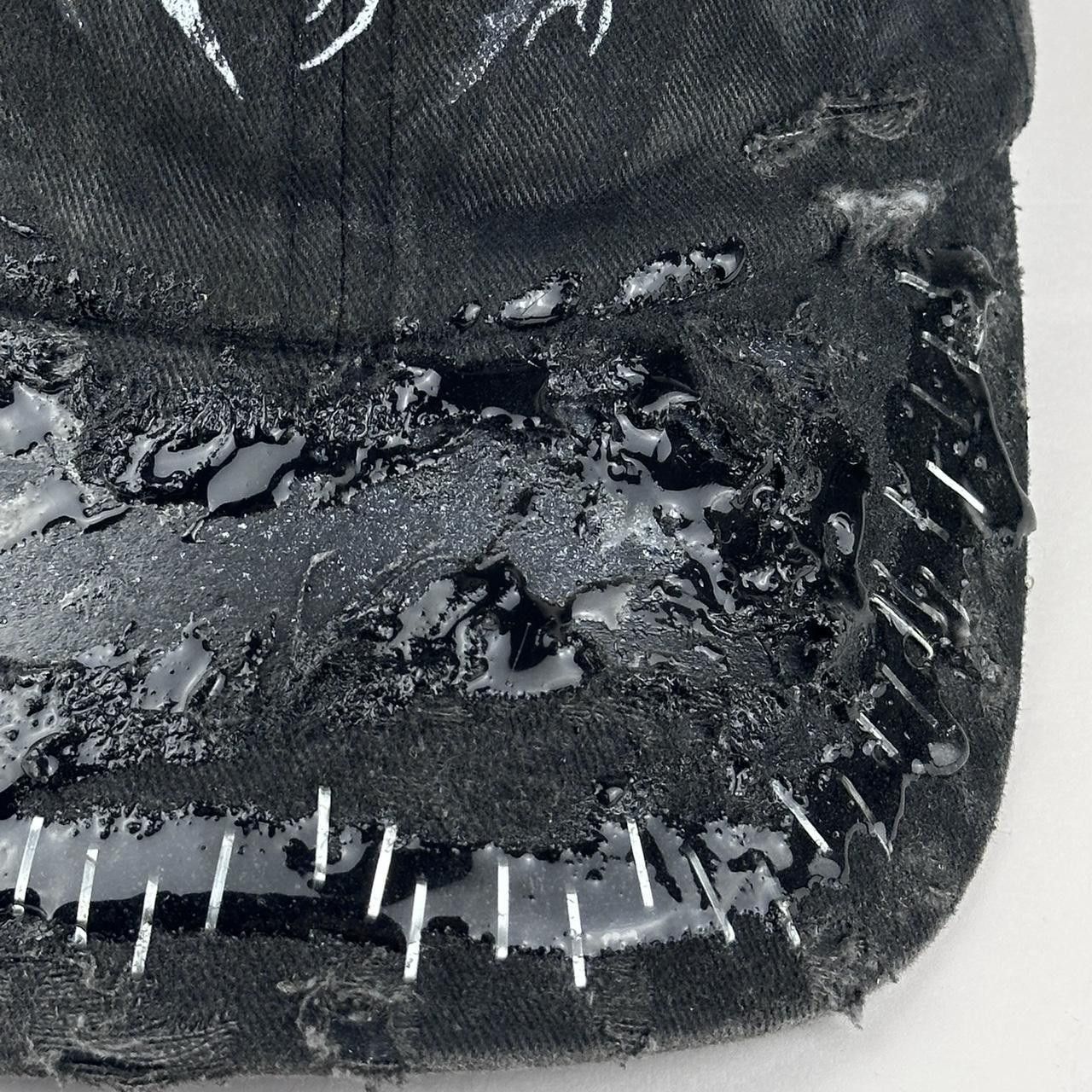Other ASTROBOI* 'Stitched Up' Black Indie Resin Hat Size ONE SIZE - 3 Thumbnail