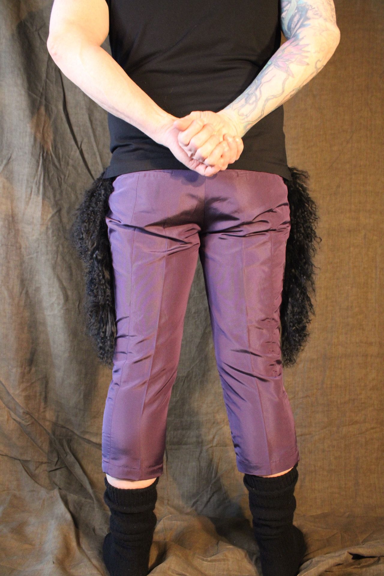 Other Purple pants with Real Mongolian fur Size US 32 / EU 48 - 12 Thumbnail