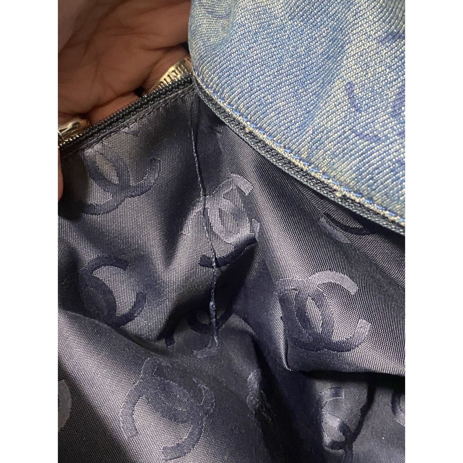 Chanel Chanel ‘02 cruise line large denim blue hand tote bag Size ONE SIZE - 22 Thumbnail