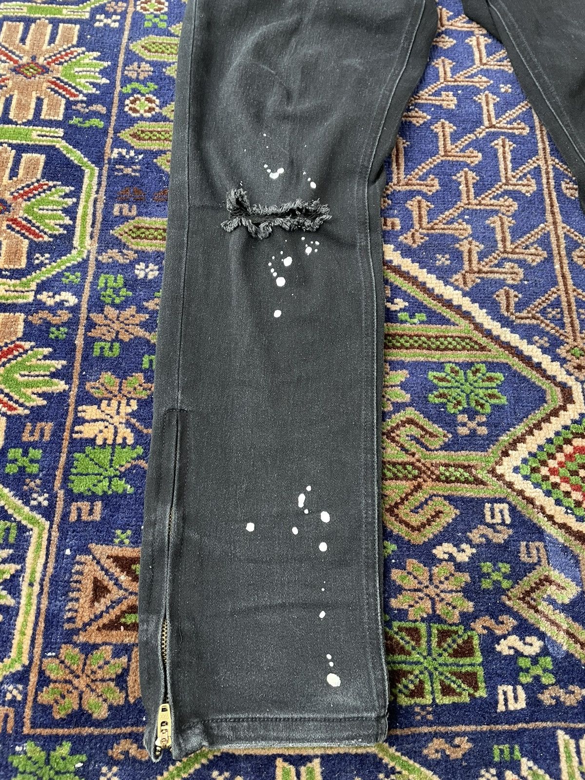 Number (N)ine NUMBER (N)INE Paint Darted skinny denim pants black Size US 30 / EU 46 - 3 Thumbnail