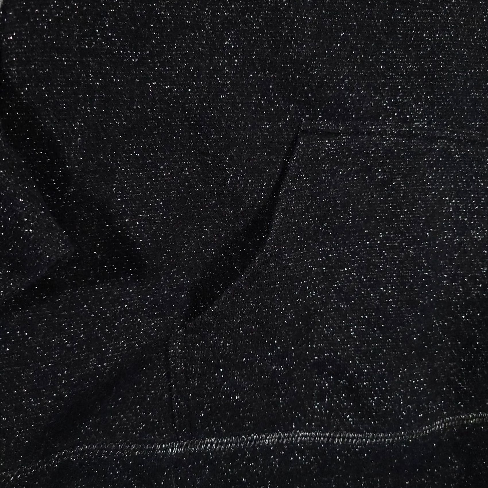 Vintage Christopher & Banks Sweatshirt Women's Medium Black Silver Glitter Cowlneck Pullover Knit Long Sleeve Kangaroo Pocket Drawstring Regular Vintage No Size M / US 6-8 / IT 42-44 - 5 Thumbnail