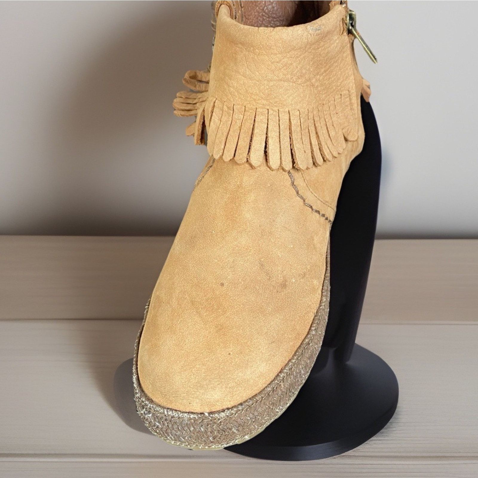 Ugg UGG Tiana Chestnut Suede Ankle boots w Suede Fringe Size 5.5 Size US 5.5 / IT 35.5 - 3 Thumbnail