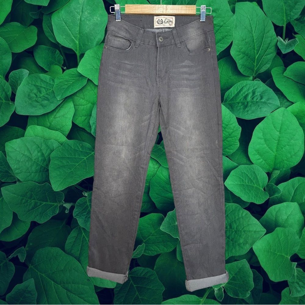L&B L&B Lucky & Blessed Grey Cuffed Hem Jeans Size 4 Size 27" / US 4 / IT 40 - 1 Thumbnail