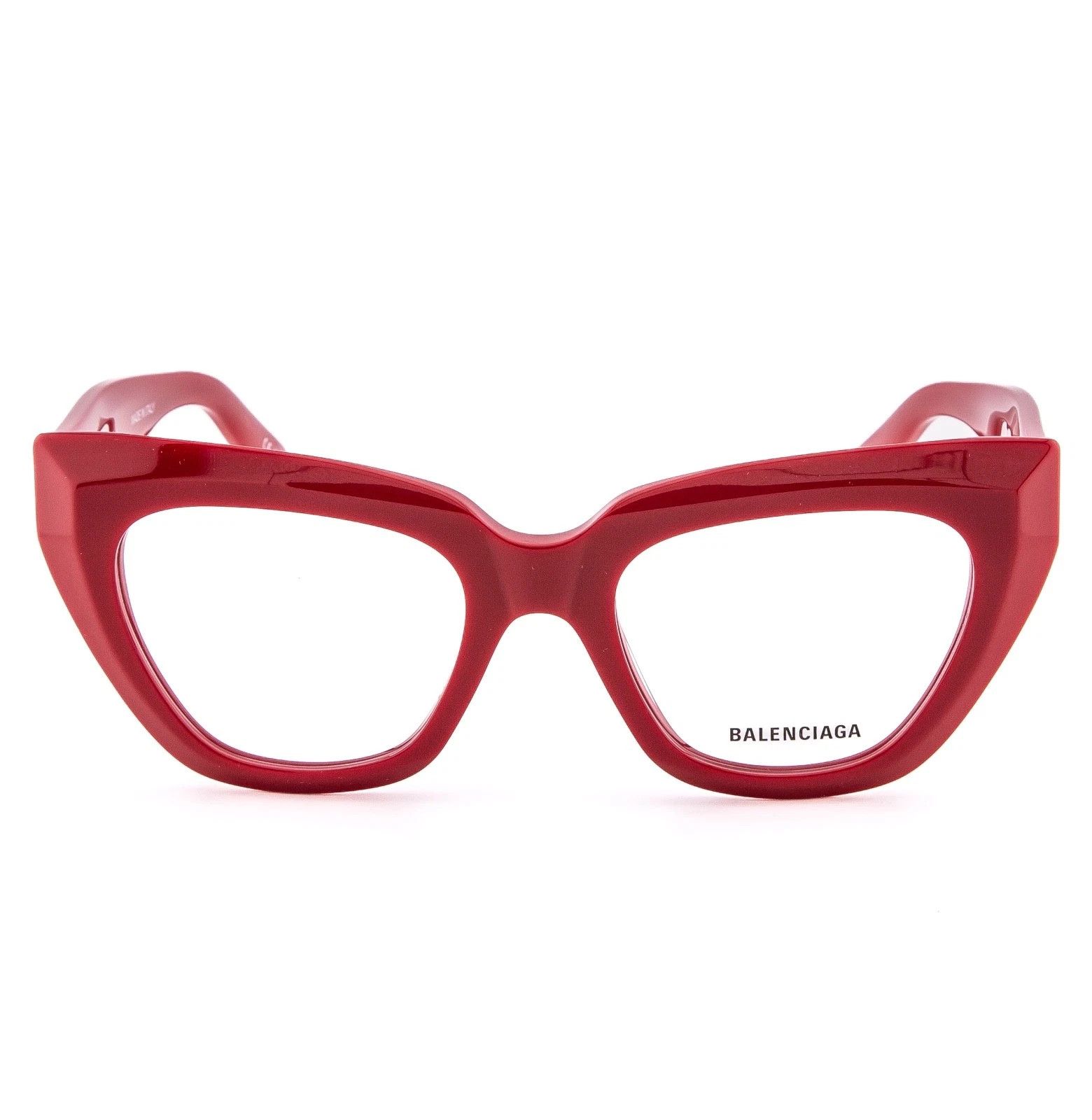 Balenciaga BALENCIAGA Angular 0238 Red Silver Logo Eyeglass BB0238O 003 Size ONE SIZE - 5 Thumbnail