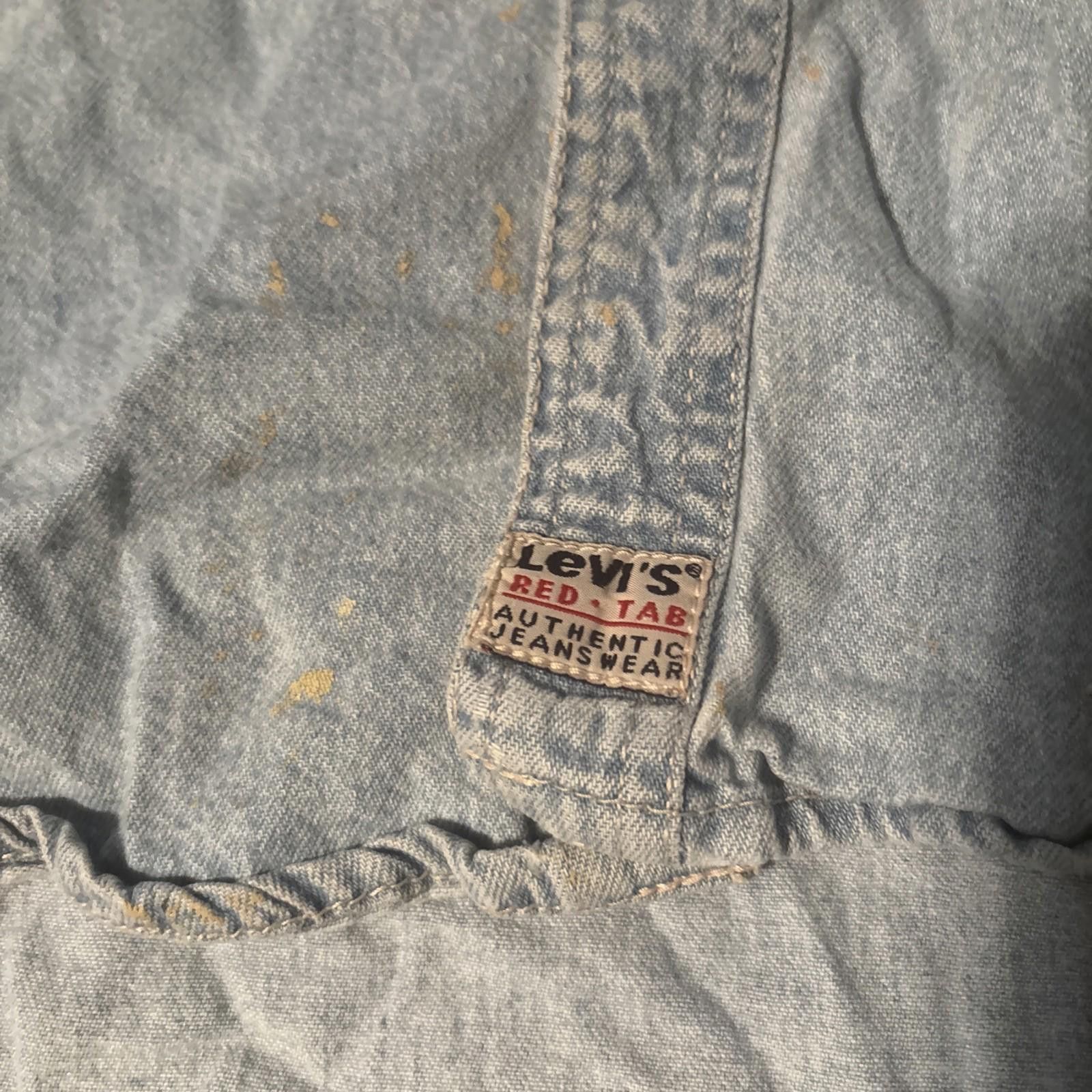 Levi's Levis Denim Jean Shirt Blue Long Sleeve Button Up Camp Men M Size US M / EU 48-50 / 2 - 7 Thumbnail