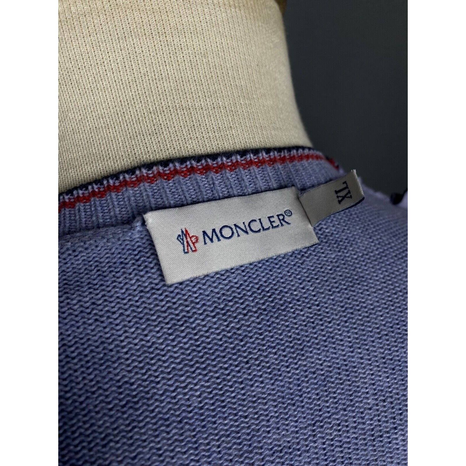 Moncler Moncler Men's Blue Garment Dyed Cardigan Sweater Size XL Size US XL / EU 56 / 4 - 9 Thumbnail