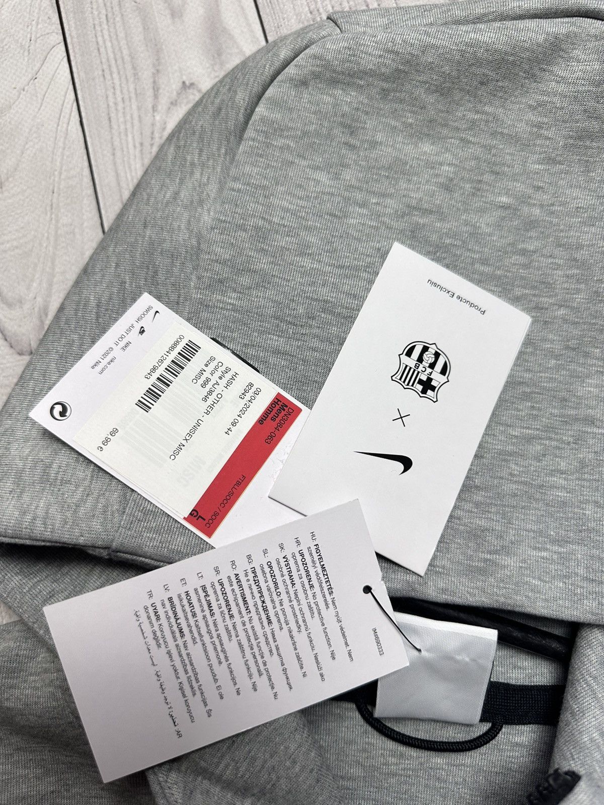 Nike Tech fleece X Barcelona soccer zip hoodie drill size L