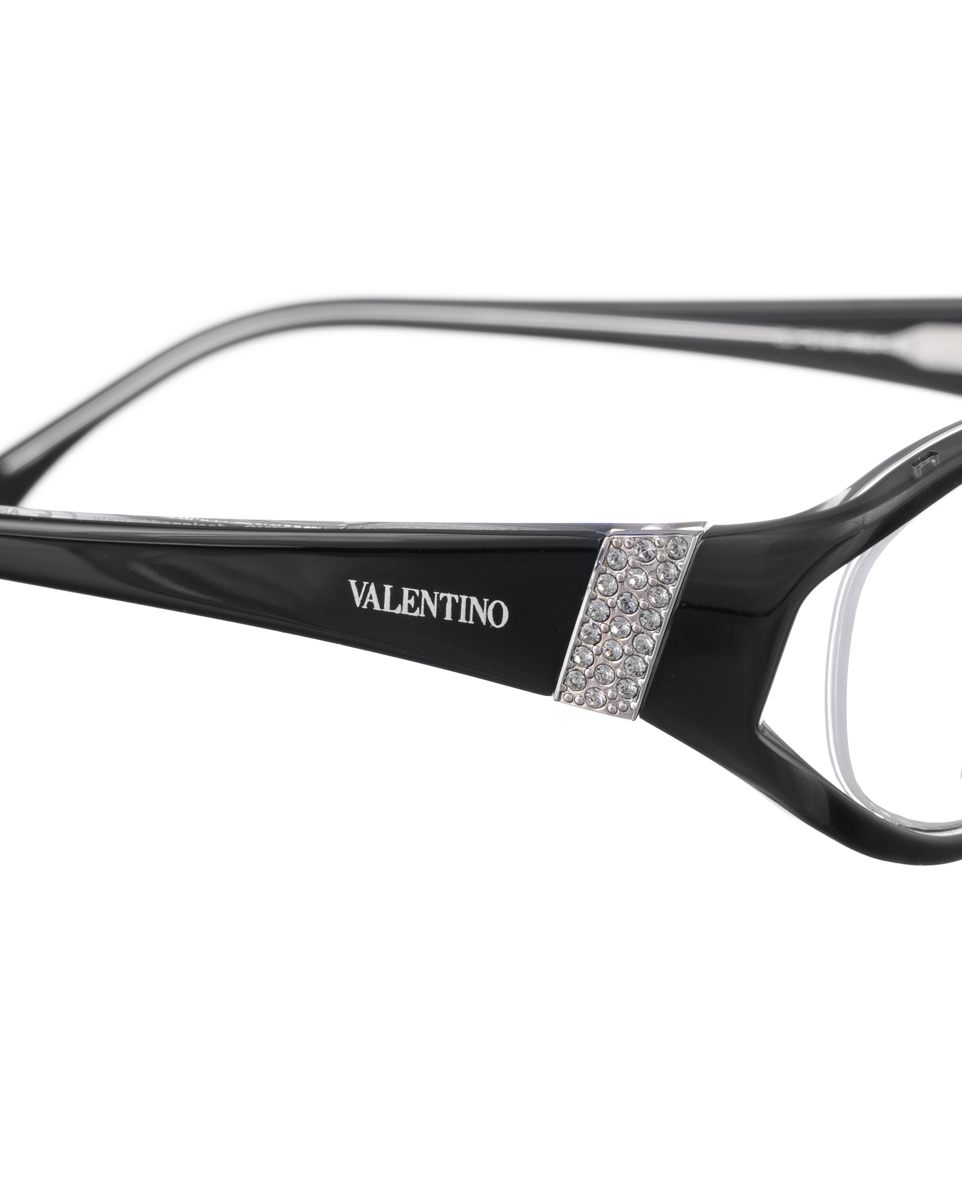 Valentino Valentino 00s Black & Clear Glasses with Rhinestones Size ONE SIZE - 1 Thumbnail