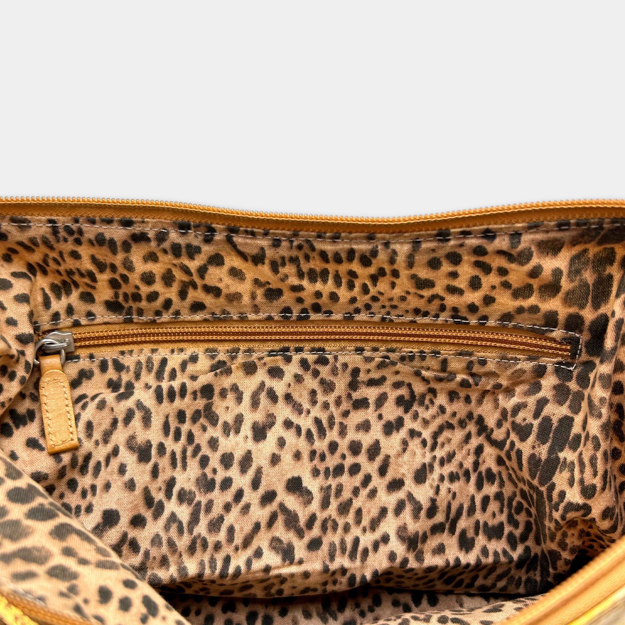 Roberto Cavalli Roberto Cavalli "Freedom" Yellow Snake Print Shoulder Bag Size ONE SIZE - 7 Thumbnail