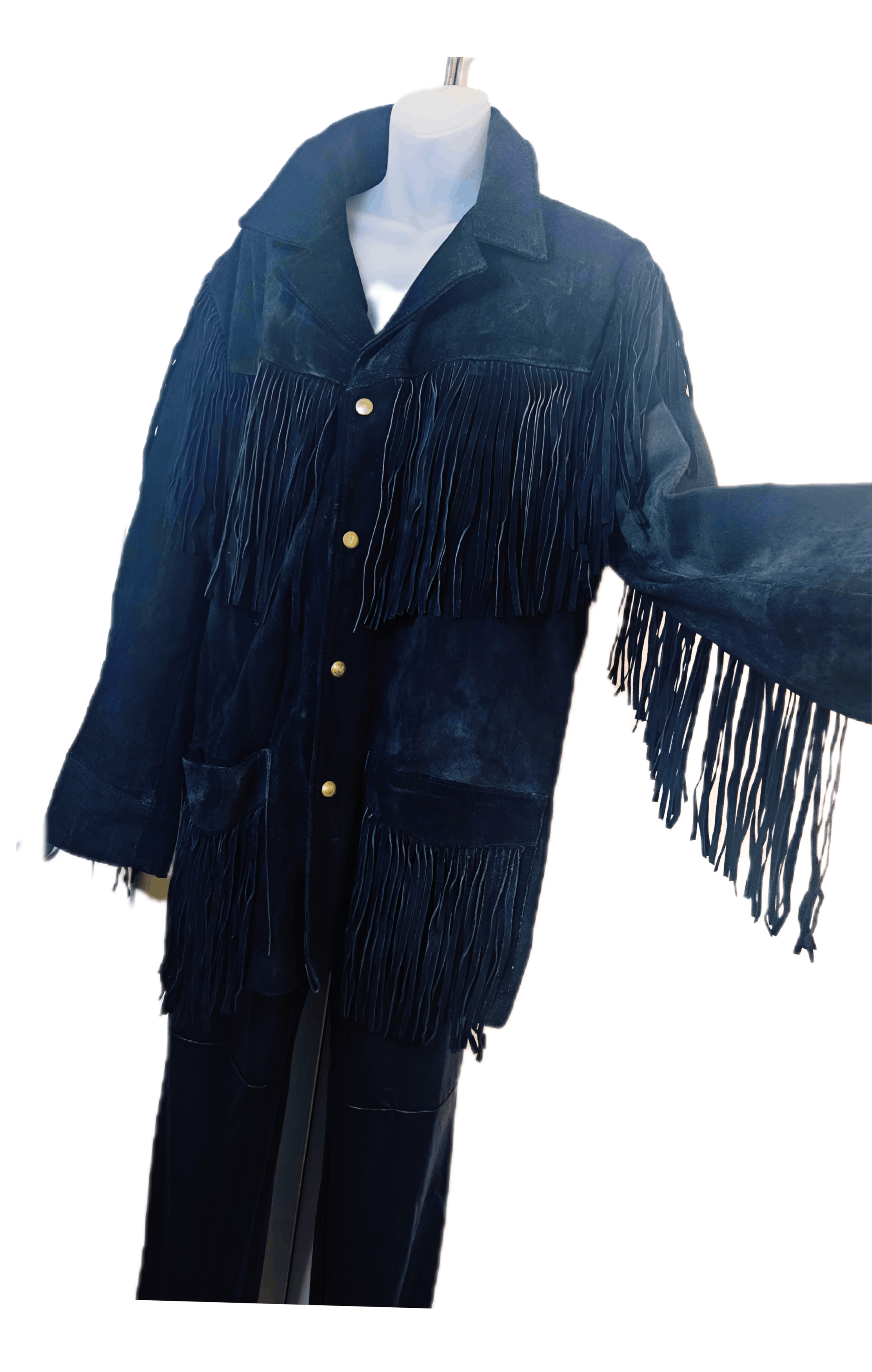 DKNY DKNY Rockstar 1980s Suede Fringe Jacket Men’s M Gently Used Size US M / EU 48-50 / 2 - 7 Thumbnail
