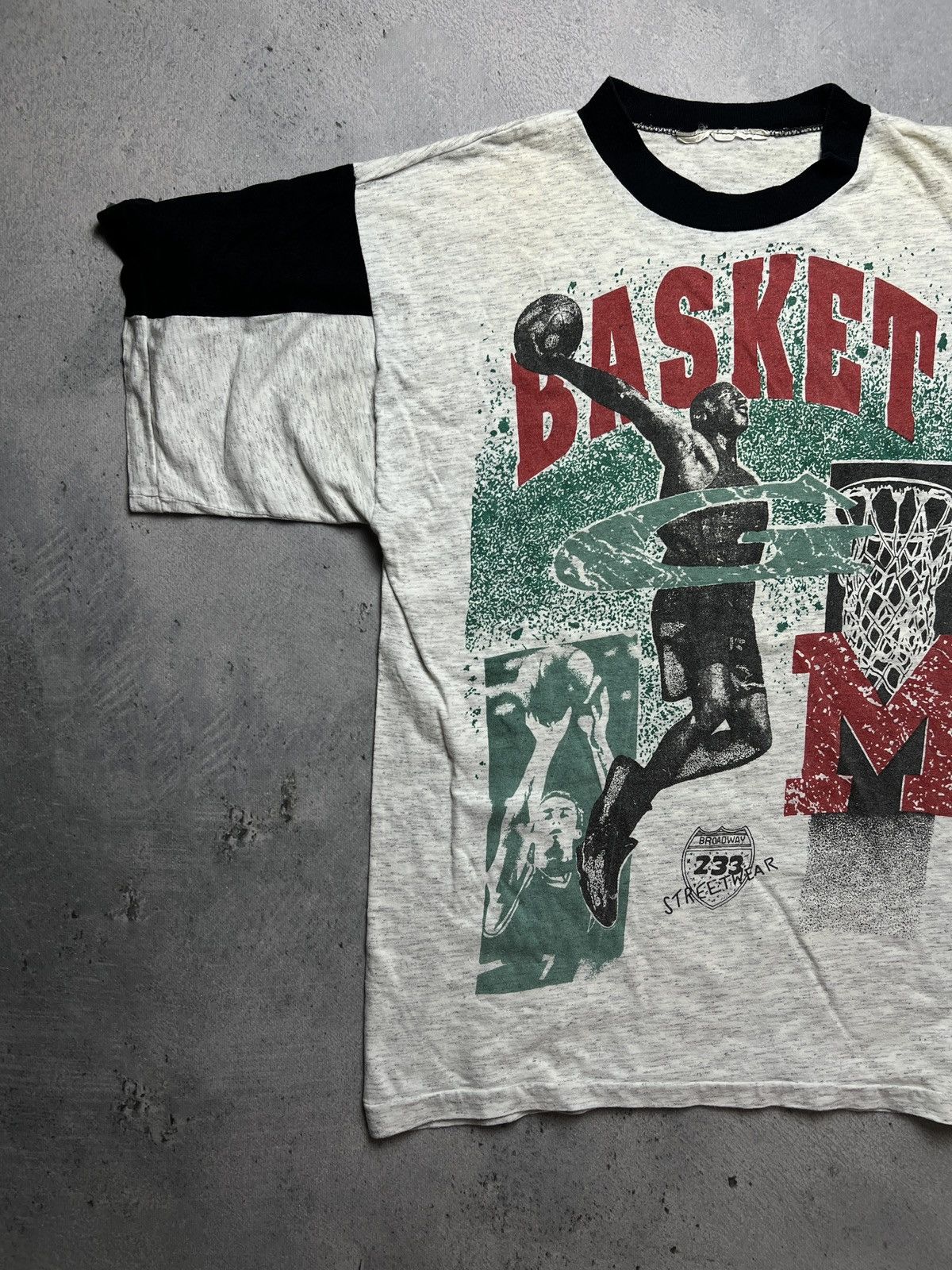 Vintage Basketball tee Basket Broadway 233 Streetwear rare item y2k Size US M / EU 48-50 / 2 - 2 Thumbnail