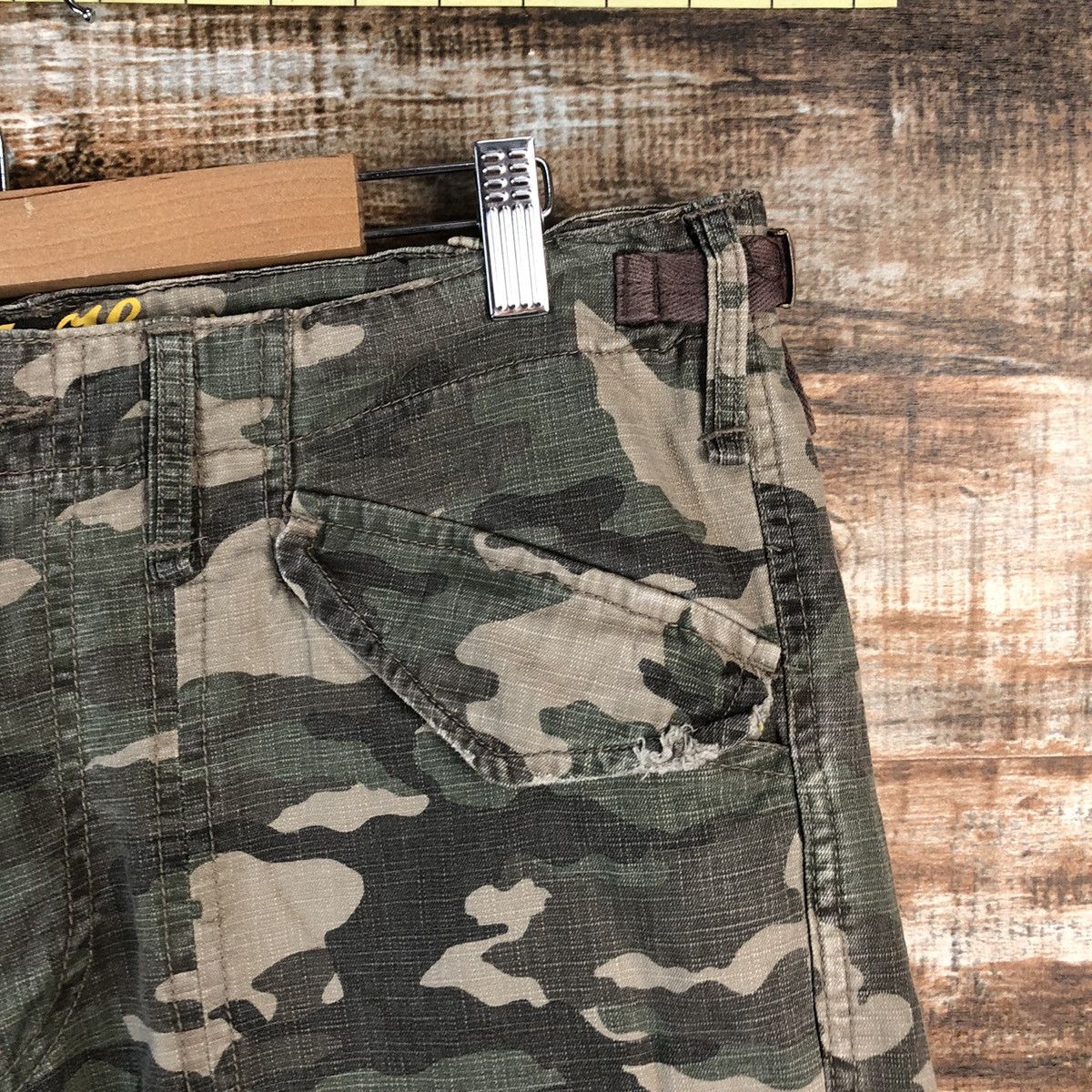 Japanese Brand DL Rush Hour Camo Green Cargo Multipocket Pants #C212 Size US 34 / EU 50 - 8 Thumbnail