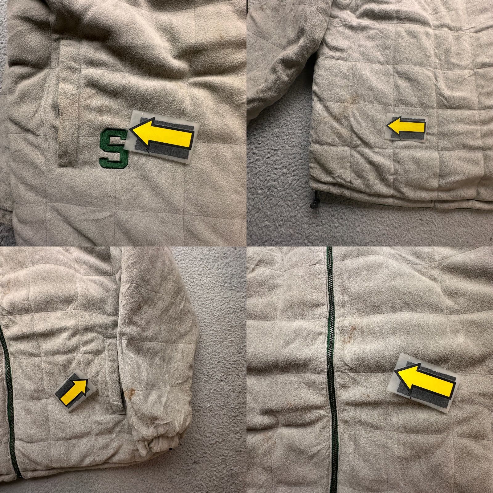 Nike VINTAGE Nike Team Michigan State Reversible Quilted Jacket Mens XL Green Fleece Size US XL / EU 56 / 4 - 8 Thumbnail