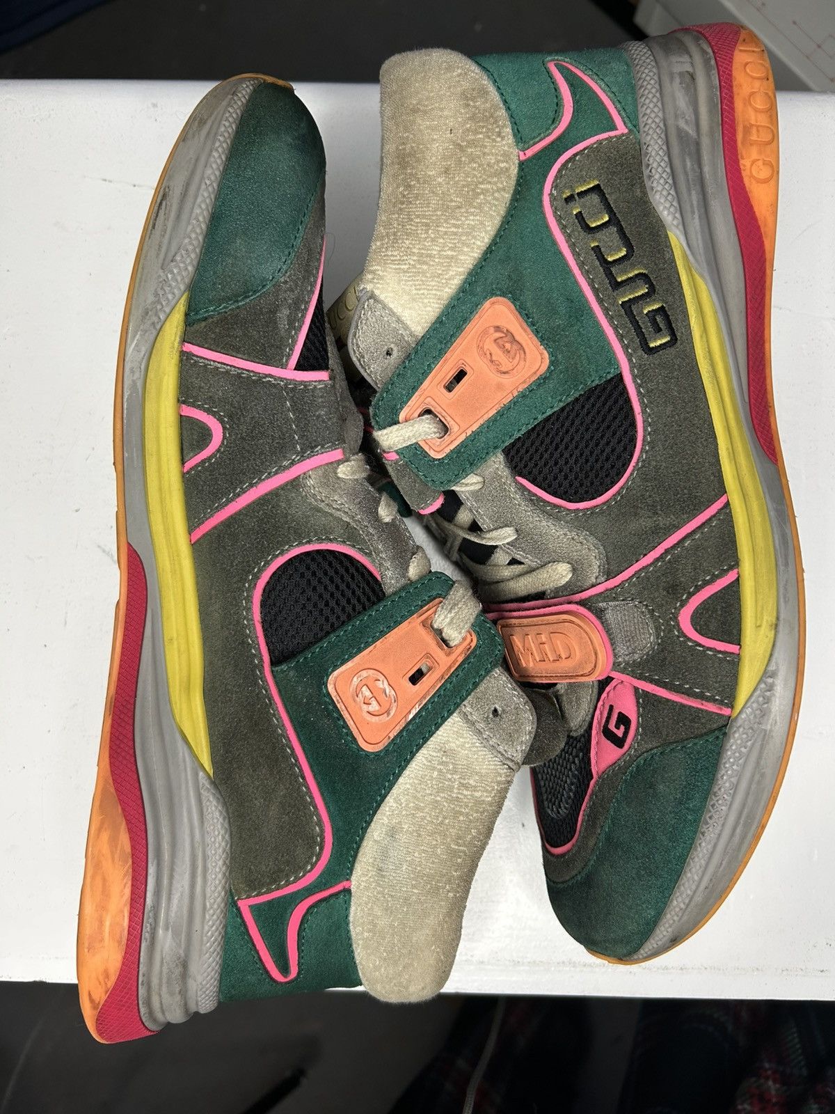 Gucci Size 13G/13.5US - Gucci Ultrapace Multicolor Suede Sneaker Size US 13 / EU 46 - 4 Thumbnail