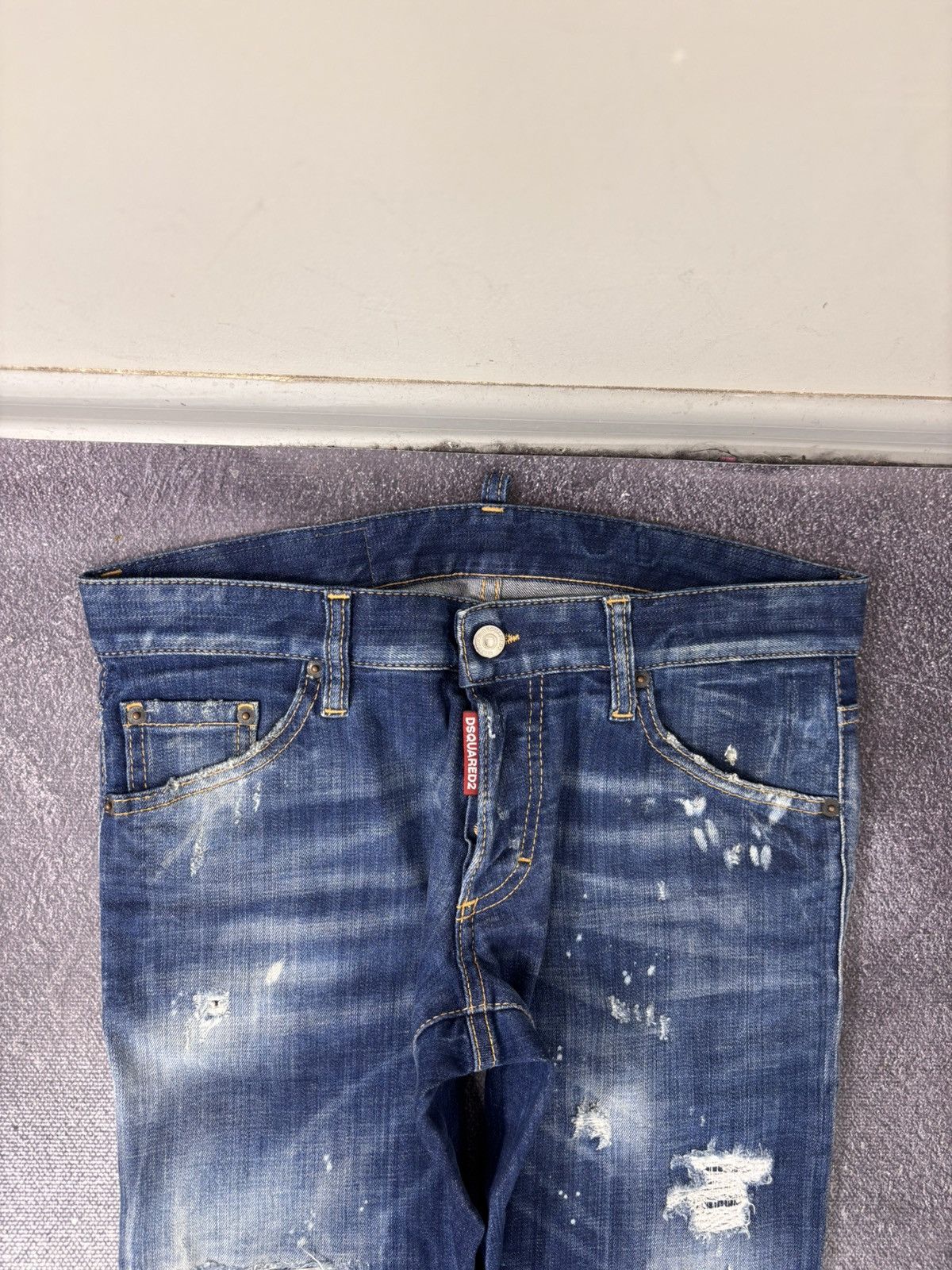 Dsquared2 Dsquared2 Women’s Distressed Painted Blue Denim Jeans Size 30" / US 8 / IT 44 - 5 Thumbnail