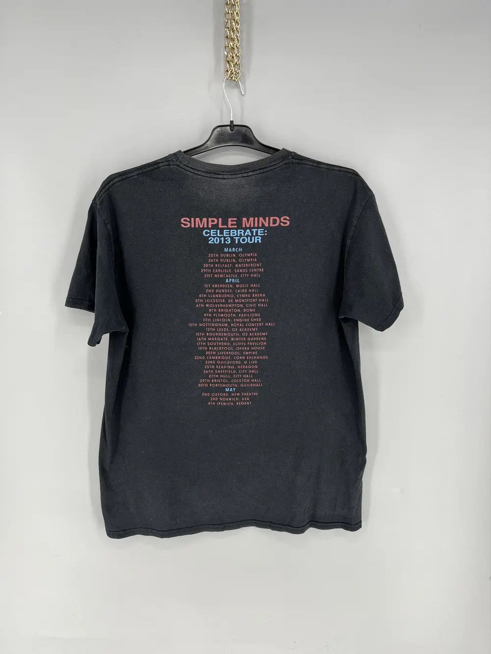 Band Tees SIMPLE MINDS OFFICIAL USA TOUR GREY T-SHIRT " CELEBRATE 2013 Size US L / EU 52-54 / 3 - 9 Thumbnail