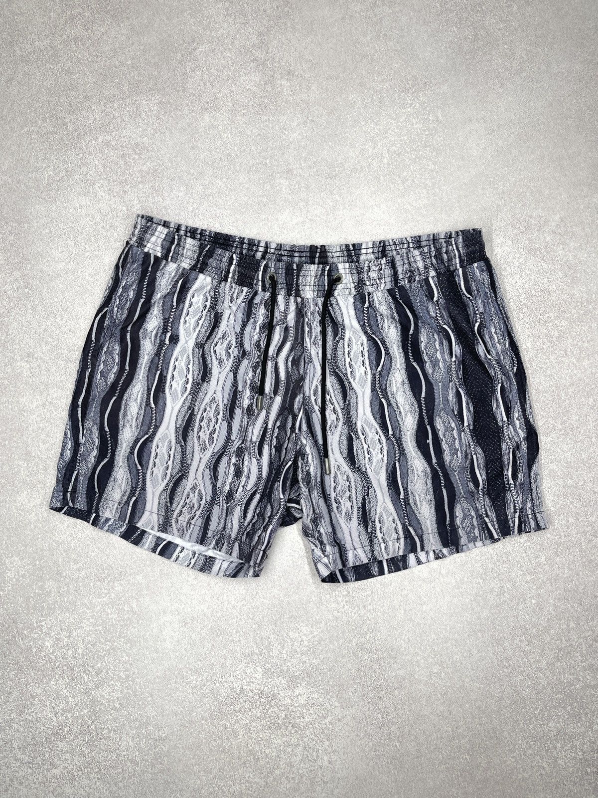 Carlo Colucci CARLO COLUCCI COOGI Style Pattern Swim Shorts Black/Gray Size US 36 / EU 52 - 3 Thumbnail