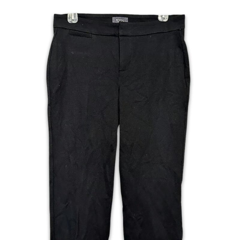 NYDJ NYDJ Sadie Slacks Pants Flat Front Slim Fit Black W 4 NWOT Size 27" / US 4 / IT 40 - 3 Thumbnail