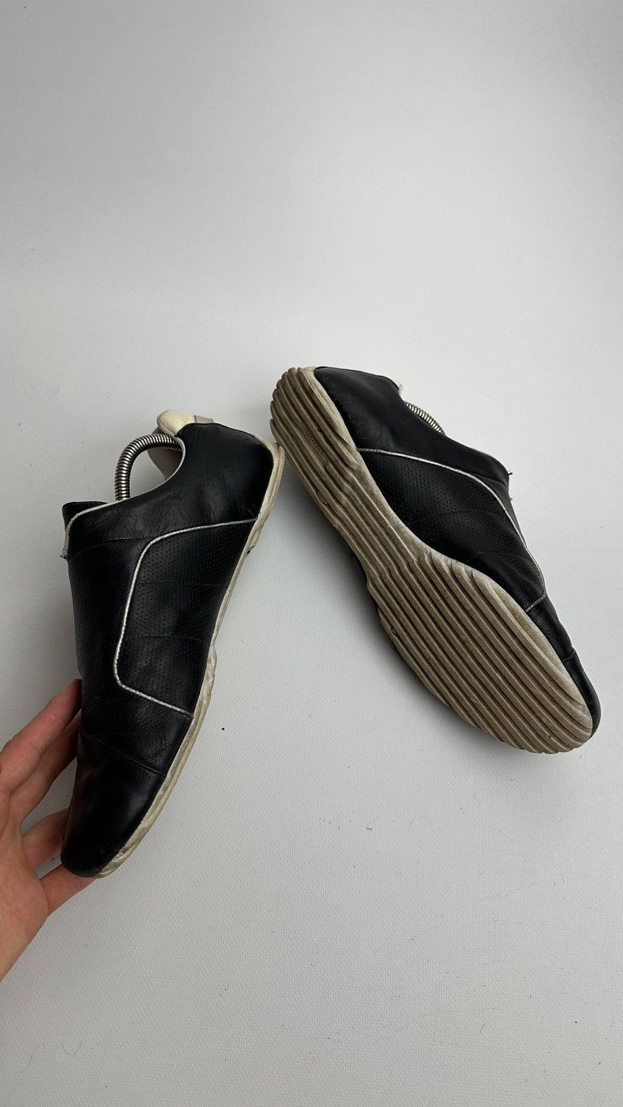 Lacoste Vintage Lacoste Black Leather Racing Sneakers Size US 10.5 / EU 43-44 - 13 Thumbnail