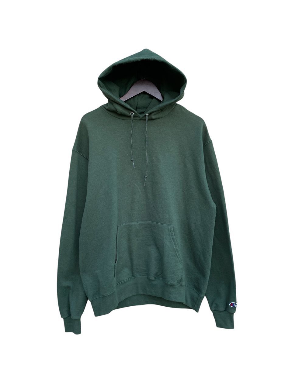 Champion Vintage Champion Hoodie Green Plain Pullover Size US L / EU 52-54 / 3 - 1 Thumbnail