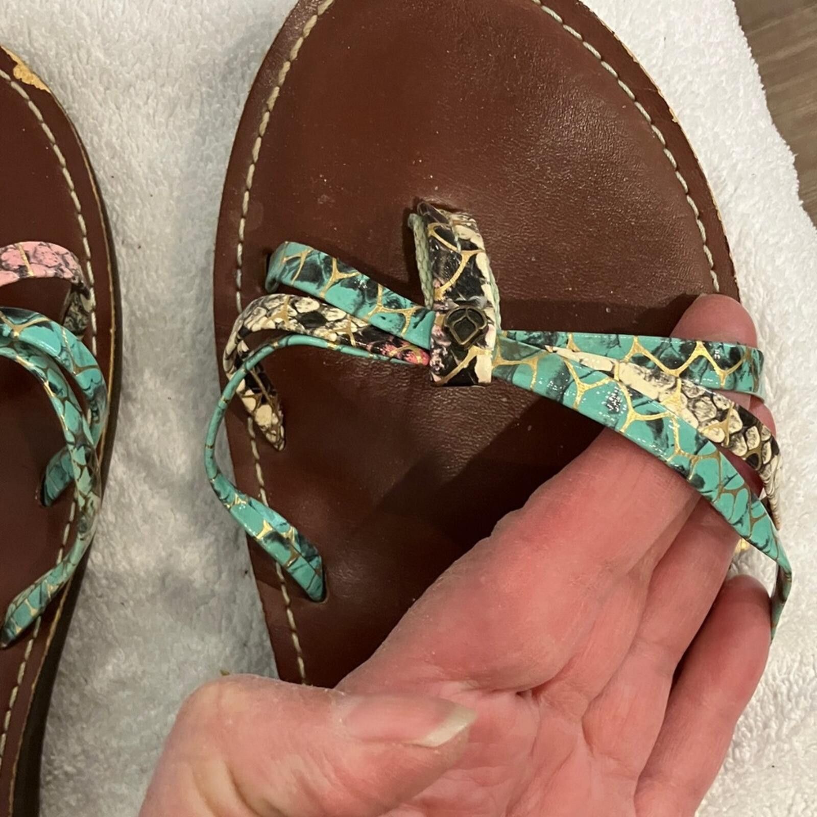 REEF Reef Women's Brown and Multicolor Sandals Size US 8 / IT 38 - 3 Thumbnail