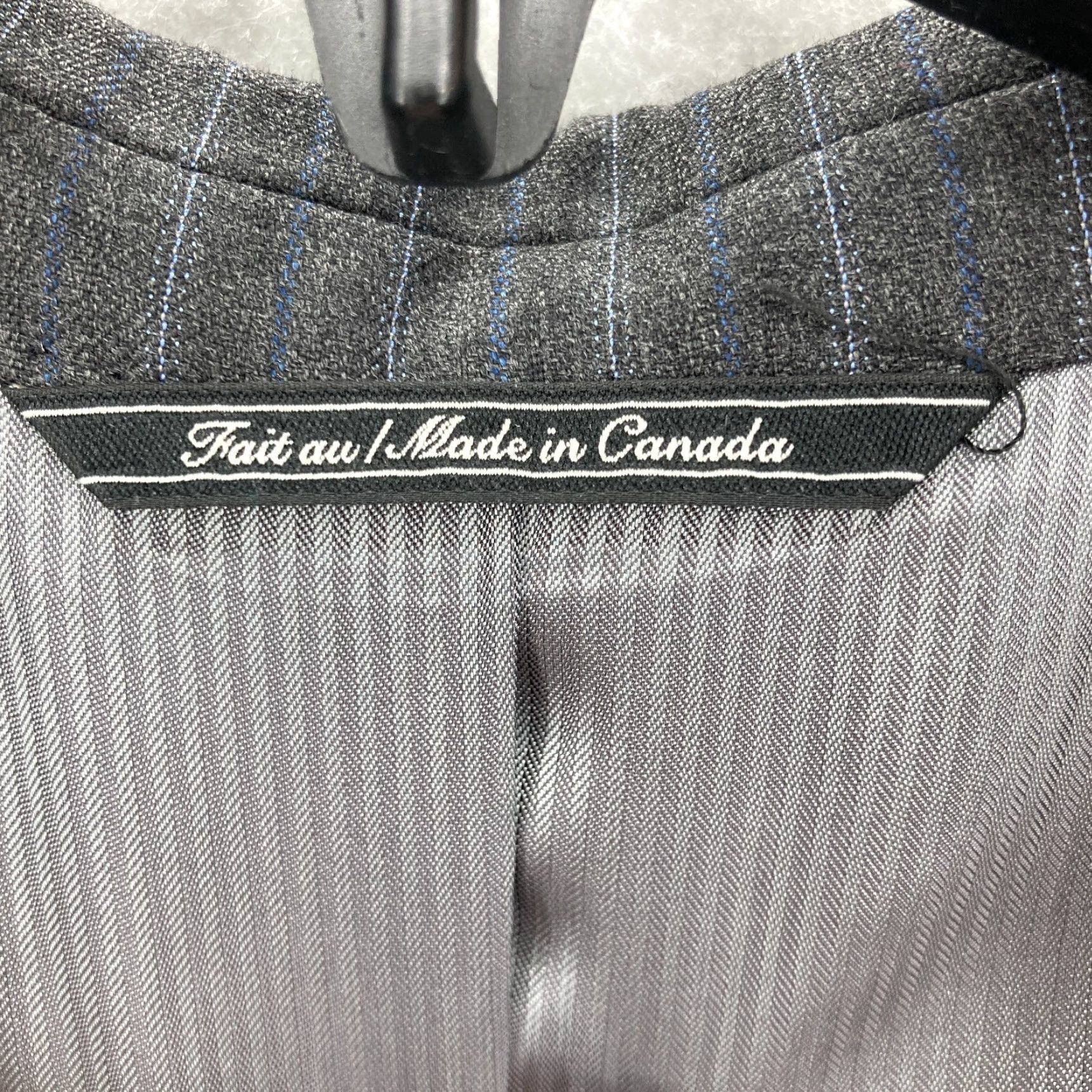 Jack Victor Jack Victor Loro Piana Wool Blazer Mens 44R Gray Striped Blazer Sports Coat Jacket Blazer Mens 44 Regular Gray Striped Size 44R - 5 Thumbnail