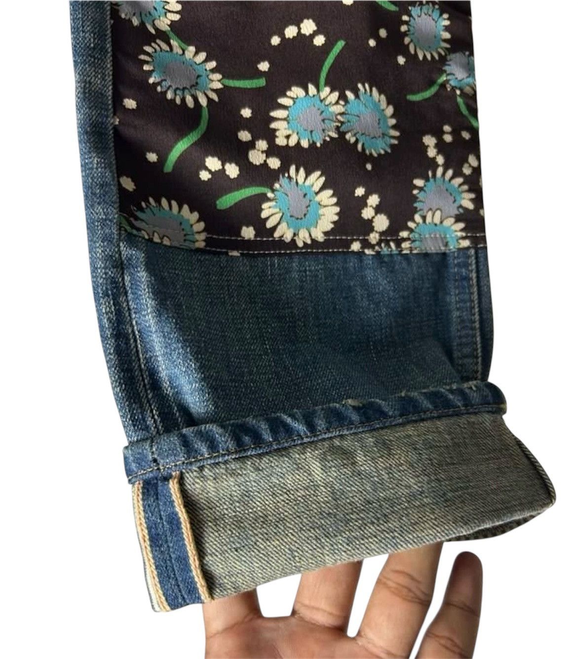 Junya Watanabe Junya Watanabe Comme Des Garcons Cdg Patchwork Cropped Jeans Size US 30 / EU 46 - 8 Thumbnail