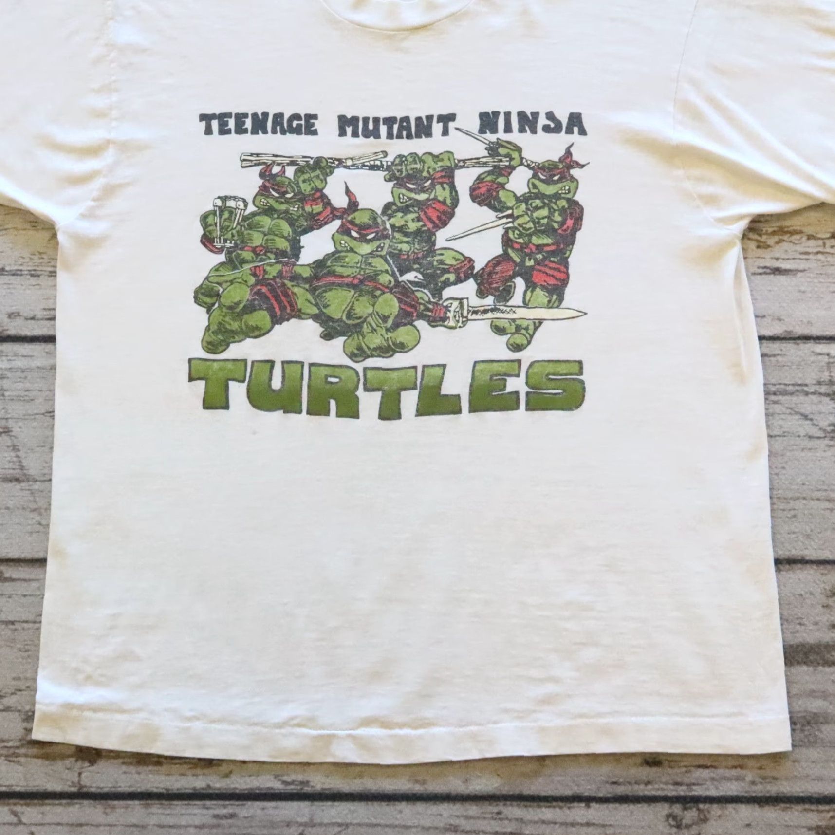 Vintage VINTAGE Teenage Mutant Ninja Turtles Tee Shirt XL White Men T-Shirt Short Sleeve Made in USA Size US XL / EU 56 / 4 - 3 Thumbnail