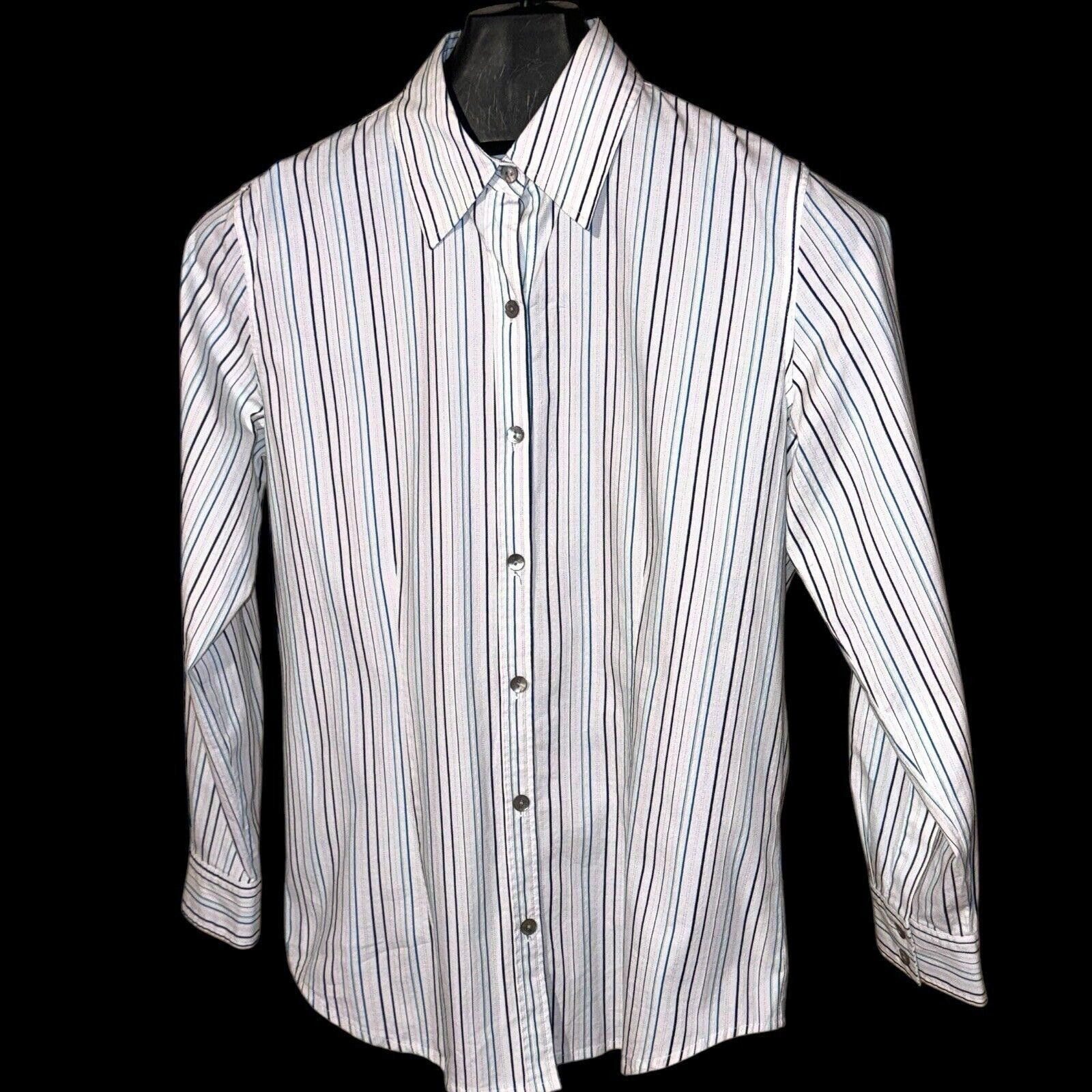 Chicos Chicos Classy Striped Button Down Preppy Shirt Top - Sz S Size S / US 4 / IT 40 - 1 Thumbnail