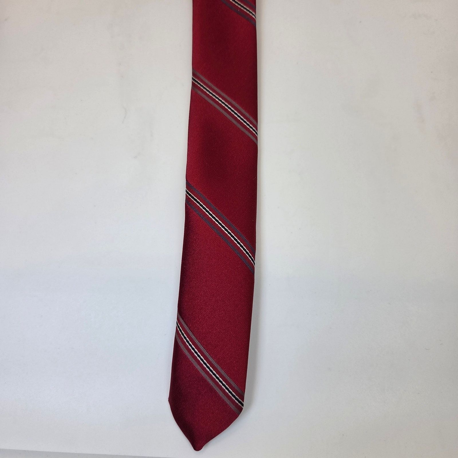 Dior Vintage Christian Dior Red Striped Designer Tie USA Size ONE SIZE - 10 Thumbnail