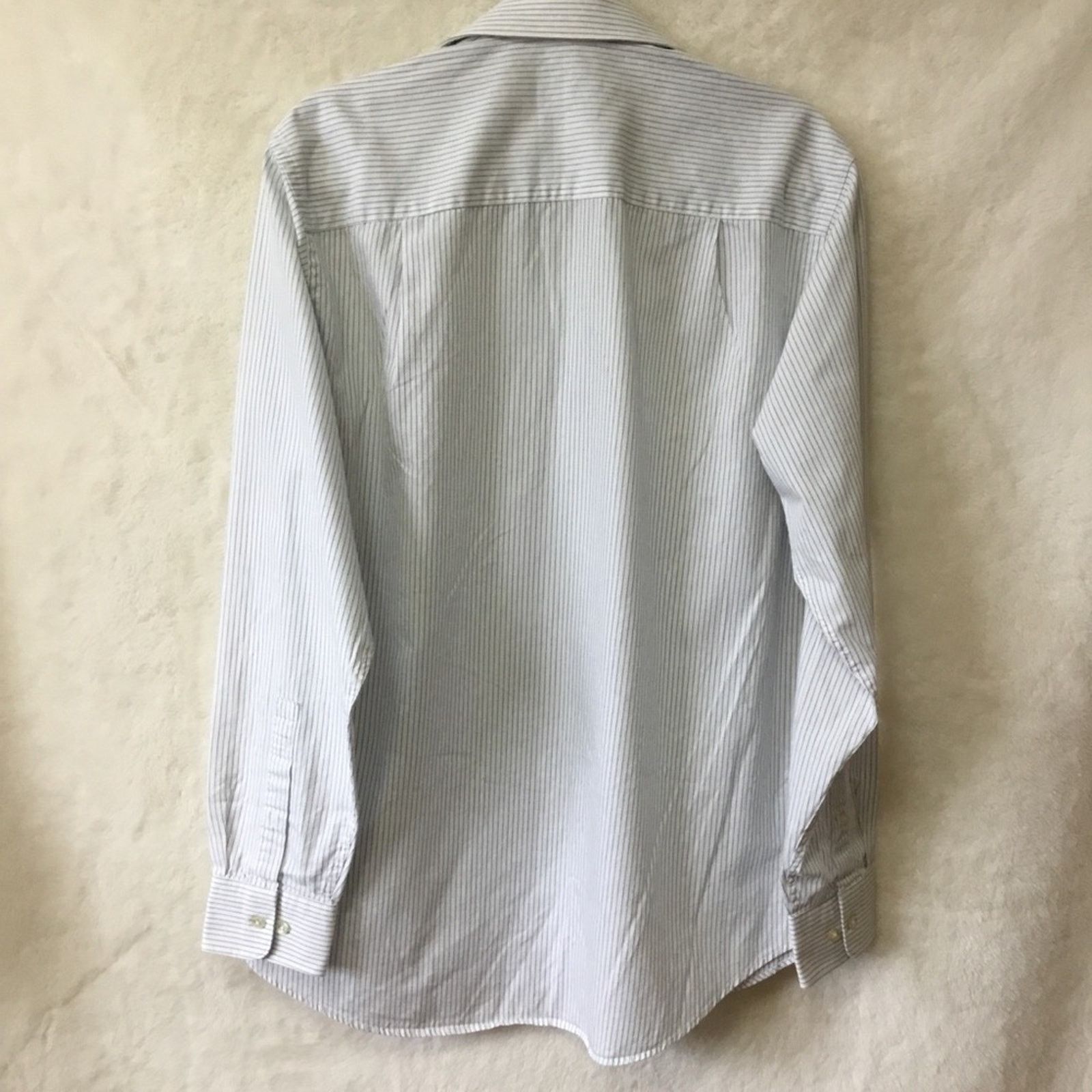 Calvin Klein Calvin Klein White&Blue Stripes Long Sleeve Shirt Size US M / EU 48-50 / 2 - 5 Thumbnail