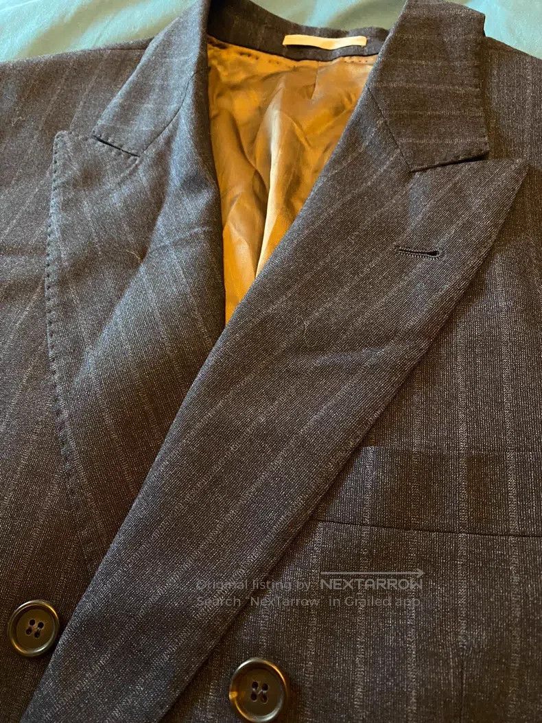 Brunello Cucinelli Brunello Cucinelli Double-breasted suit jacket, 99% virgin Size 50L - 6 Thumbnail