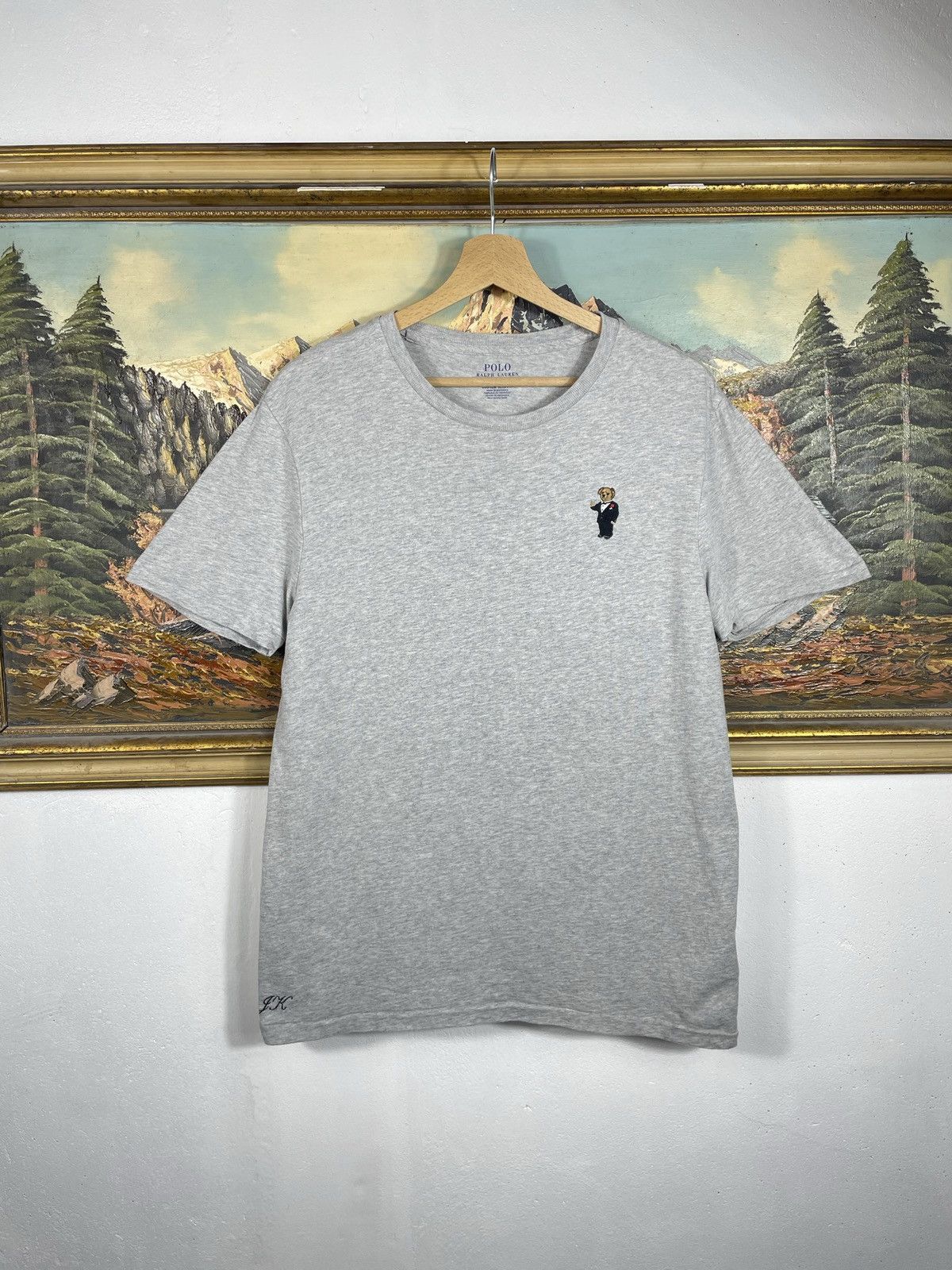 Polo Ralph Lauren × Ralph Lauren Polo Ralph Lauren grey t-shirt tee embroidery bear teddy Size US M / EU 48-50 / 2 - 1 Thumbnail