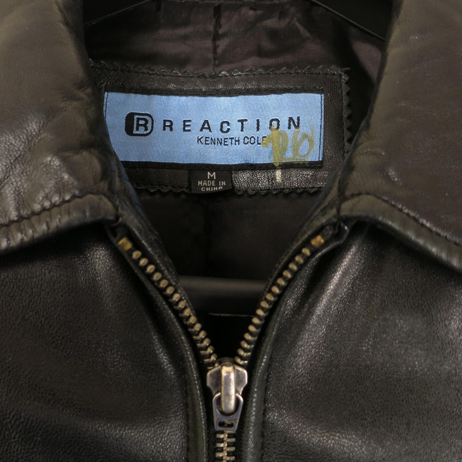 Other Kenneth Cole Reaction Black Leather Jacket Women's Medium Size M / US 6-8 / IT 42-44 - 2 Thumbnail