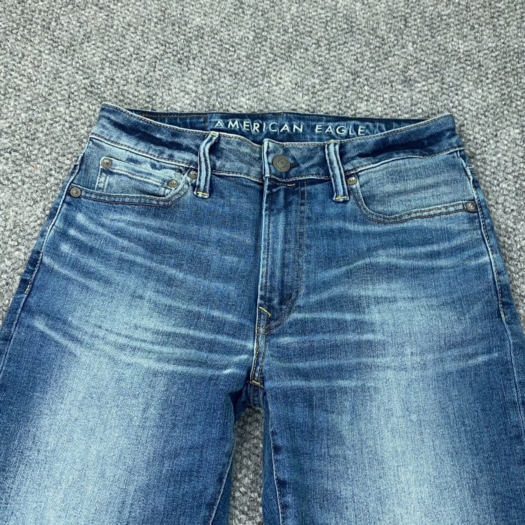 American Eagle Outfitters American Eagle Jeans Mens 30x32 Slim Staright Blue Next Level AirFlex Faded Size US 30 / EU 46 - 3 Thumbnail