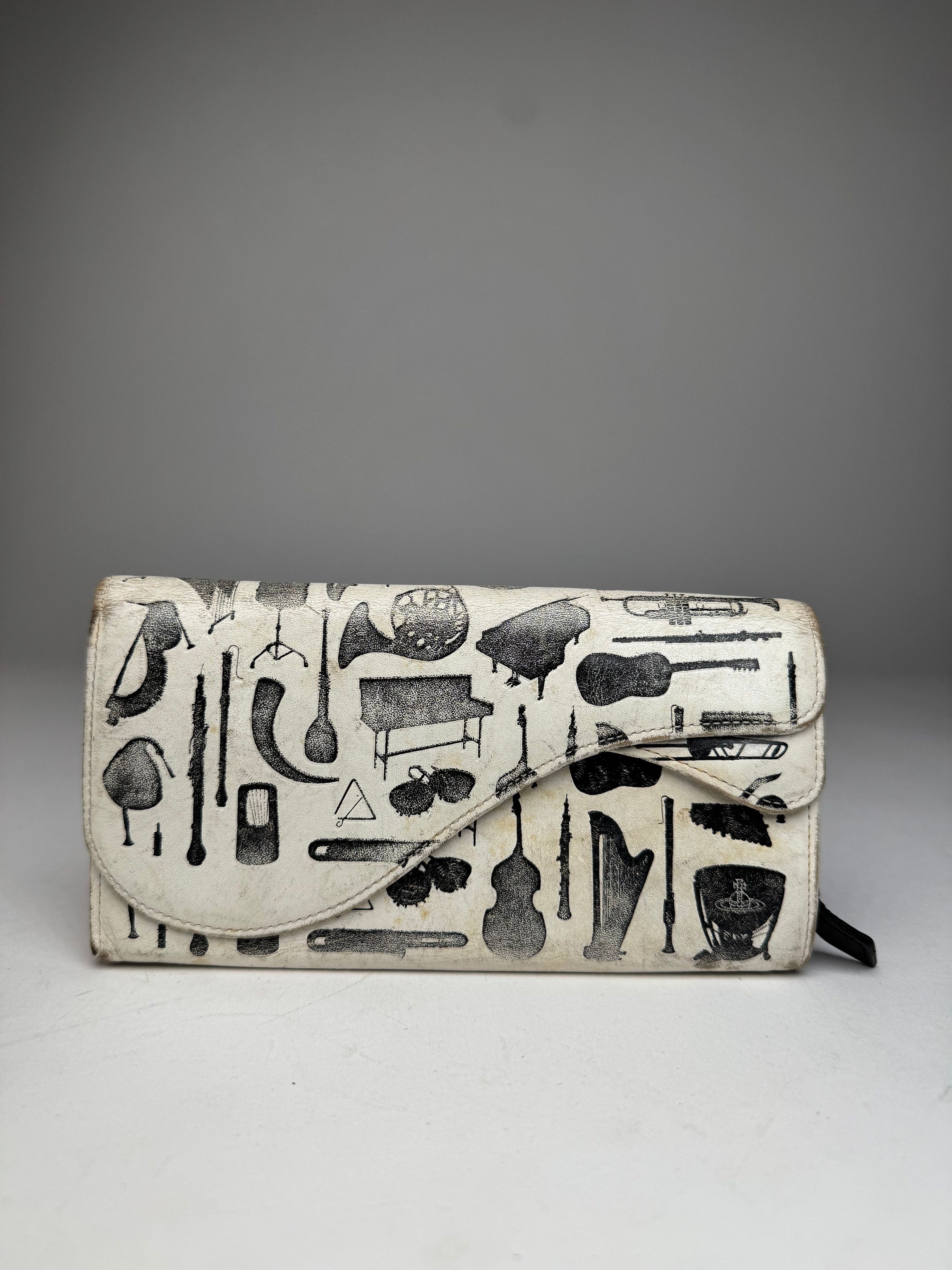 Vivienne Westwood Vintage Abstract Leather Wallet Black White Size ONE SIZE - 1 Thumbnail