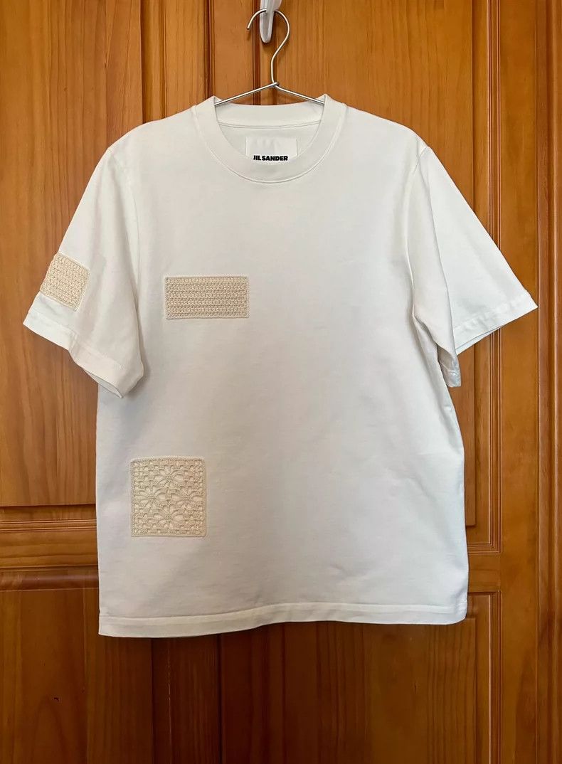 Jil Sander jil sander white embroidered t-shirt - dmc Size US M / EU 48-50 / 2 - 1 Thumbnail