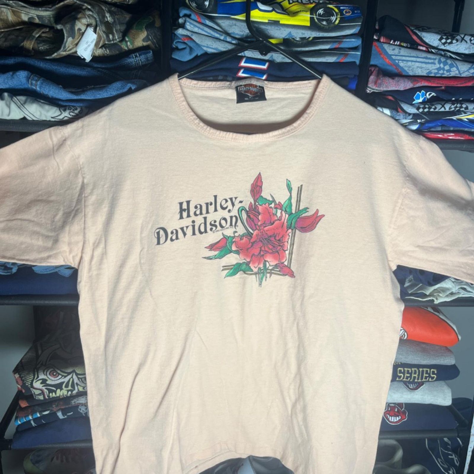Harley Davidson Vintage RARE 1992 Harley Davidson puff print shirt Size XL / US 12-14 / IT 48-50 - 1 Thumbnail