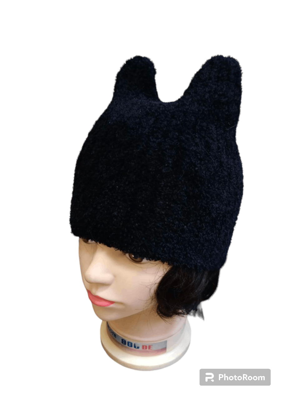 Japanese Brand BLACK DEVIL HORN UNBRAND BEANIE Size ONE SIZE - 1 Thumbnail