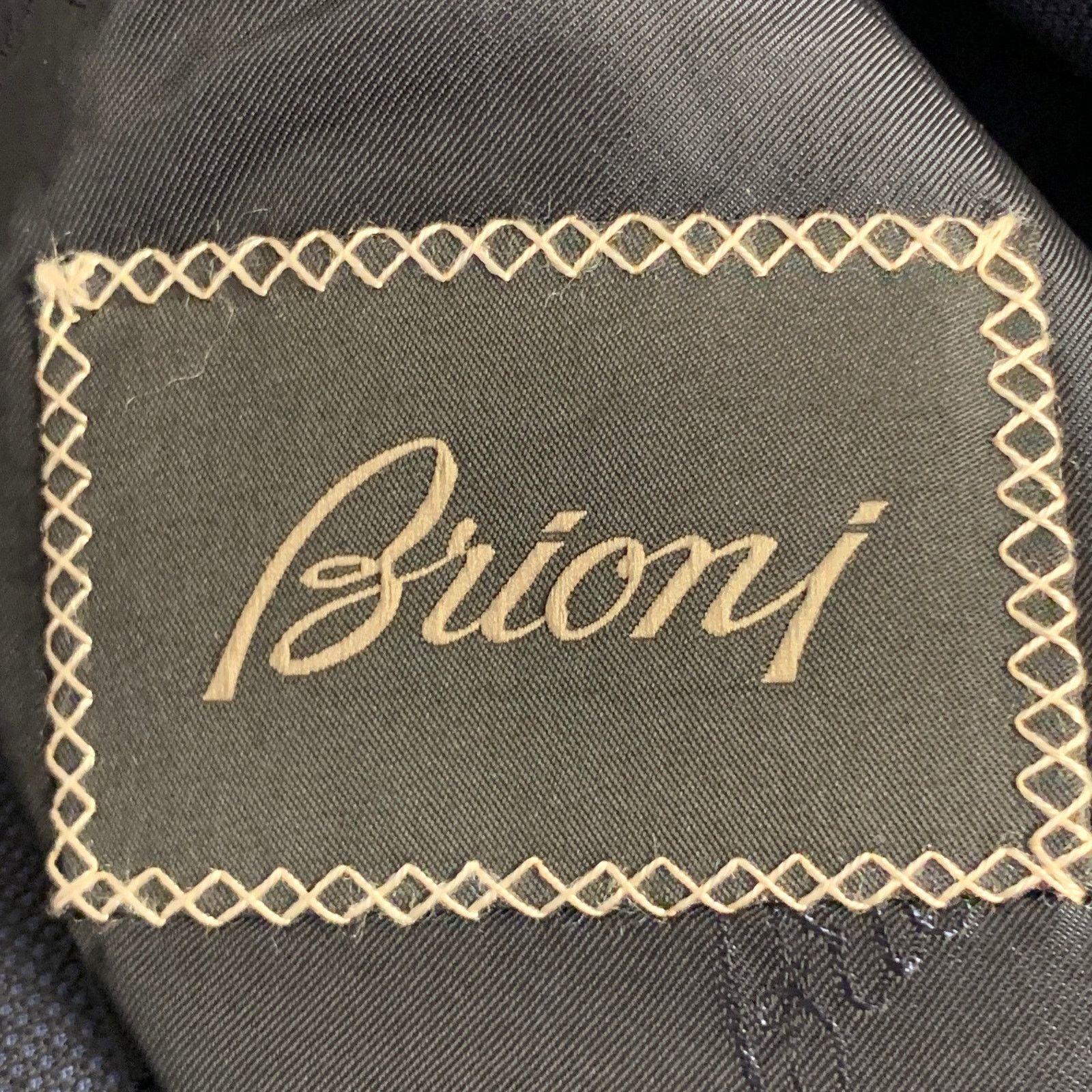 Brioni BRIONI for WILKES BASHFORD Navy Wool Twill Notch Lapel Coat Size 44R - 6 Thumbnail