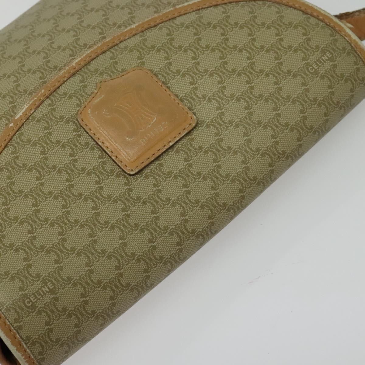 Celine CELINE Macadam Canvas Shoulder Bag Pvc Beige Gold Size ONE SIZE - 6 Thumbnail