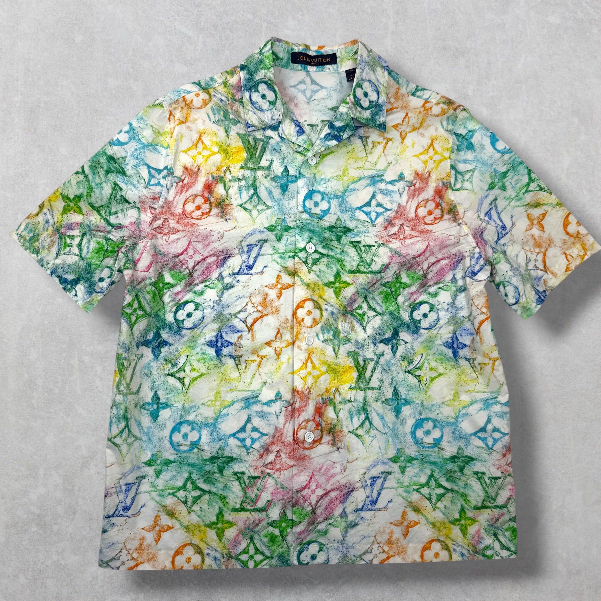 Louis Vuitton Louis Vuitton Multicolor Pastel Monogram Shirt XL Size US XL / EU 56 / 4 - 1 Thumbnail