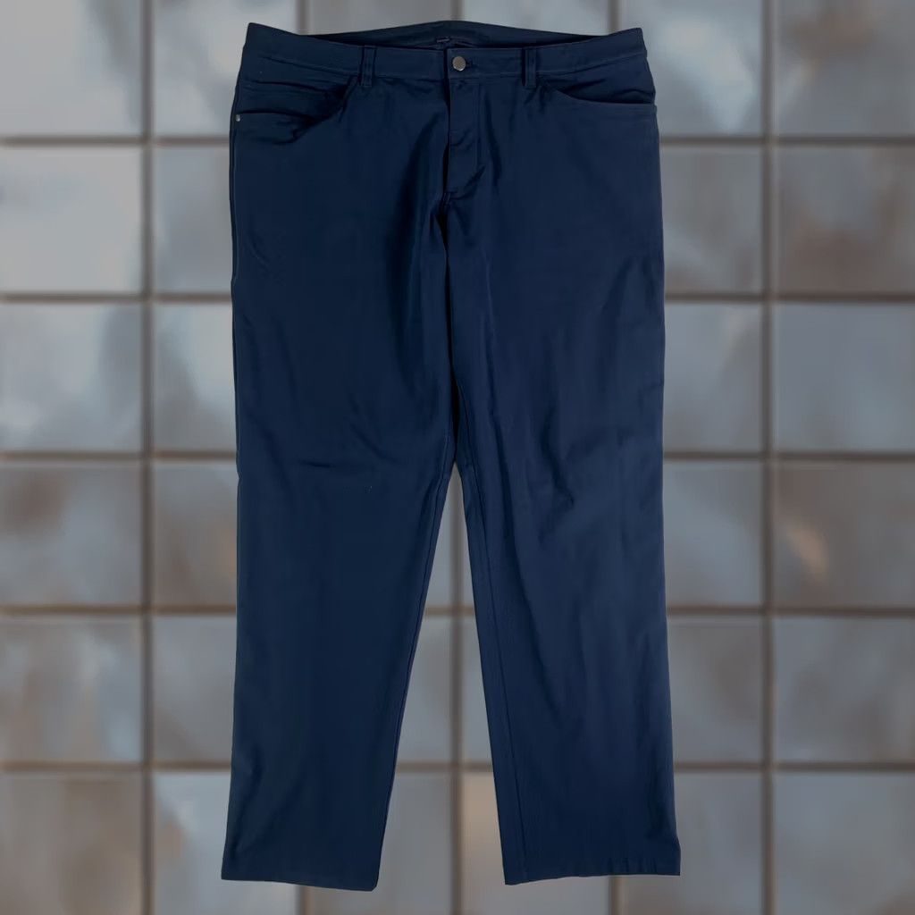 Lululemon Lululemon Commission Pants Warpstreme Slim Trousers Navy Blue 38x31 Mens Size US 38 / EU 54 - 1 Thumbnail