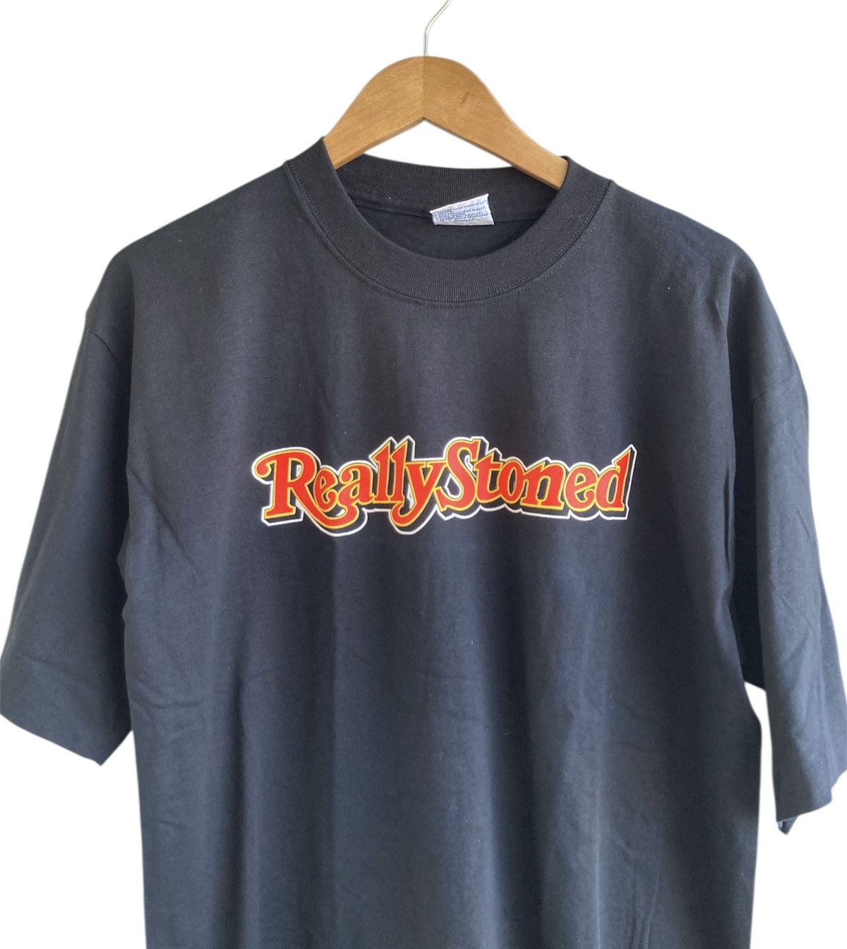 Band Tees × Vintage Vintage 90s Really Stoned Tee rolling stone weed parody Size US L / EU 52-54 / 3 - 3 Thumbnail