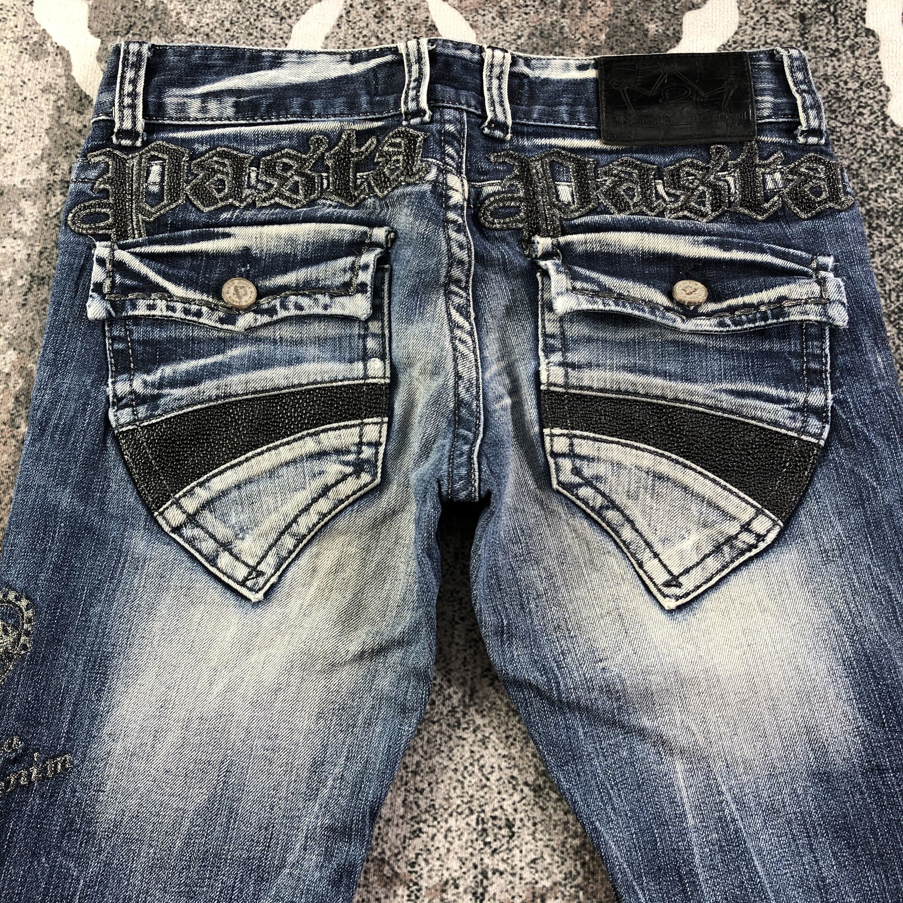 Japanese Brand Pasta Denim Faded Blue Flare Denim KJ1564 Size 28" / US 6 / IT 42 - 4 Thumbnail